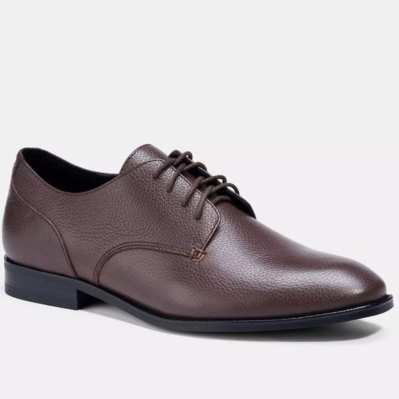 NIB - COACH MEN Graham Derby shoes - size 9 US Mahogany brown - $278 - Picture 1 of 2